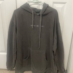 Leave Me Wild | Bull Skull | Stone Washed Hoodie